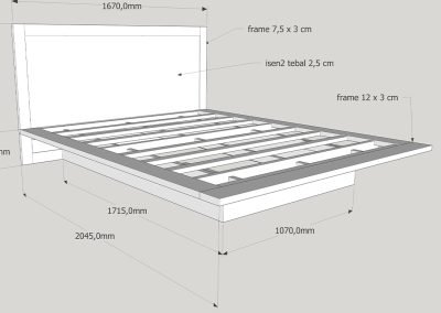 tempat tidur jati minimalis