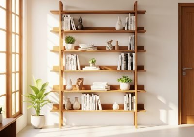 desain rak buku dinding