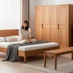 set tempat tidur jati