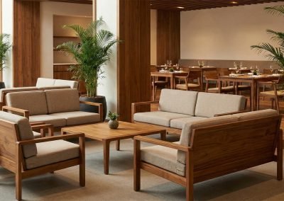 Mebel Minimalis Jati Untuk Hotel dan Restoran: Investasi Kenyamanan & Estetika